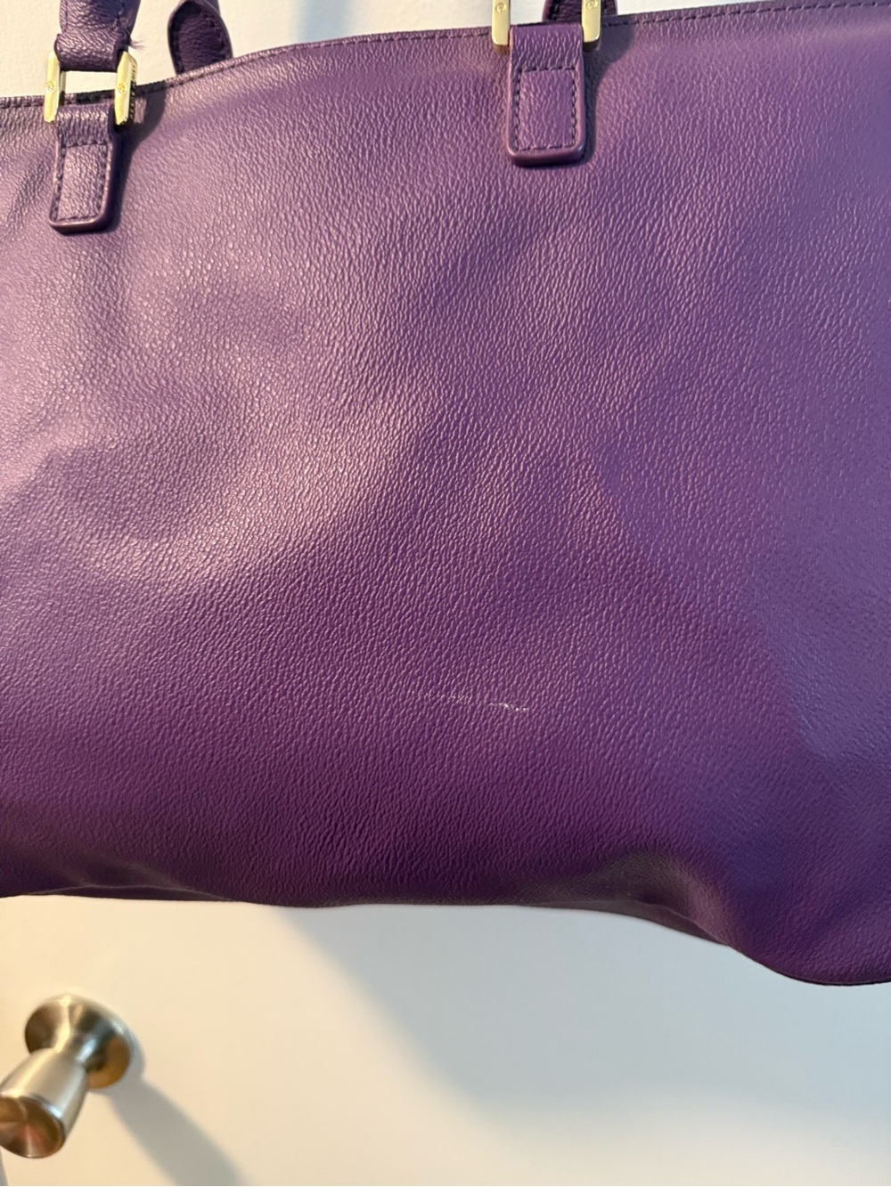Tory Burch Violet Leather Tote with Gold Hardware - Picture 3 of 13